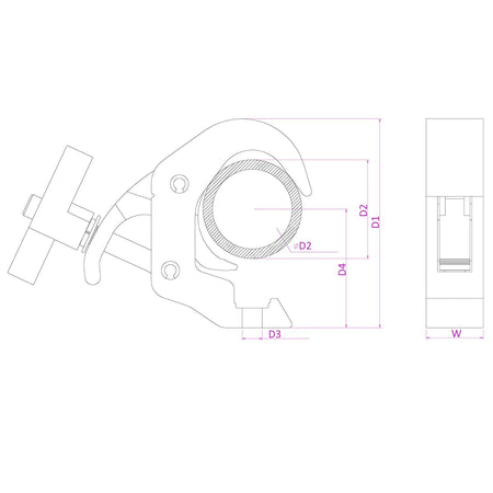 beamZ BC50 - 250T - Garra rapida Slimline 250kg Alu - Tempo Shop