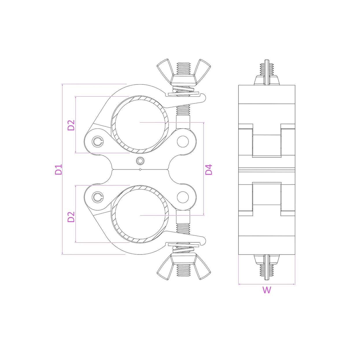 beamZ BC50 - 500D - Garra giratoria 500kg Alu - Tempo Shop