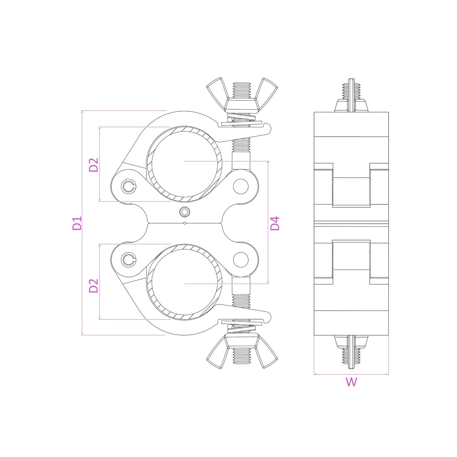 beamZ BC50 - 500D - Garra giratoria 500kg Alu - Tempo Shop