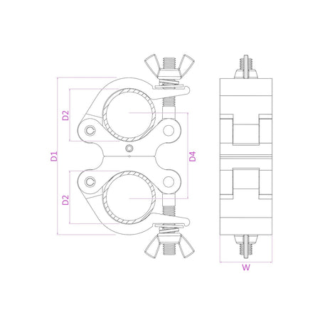 beamZ BC50 - 500D - Garra giratoria 500kg Alu - Tempo Shop
