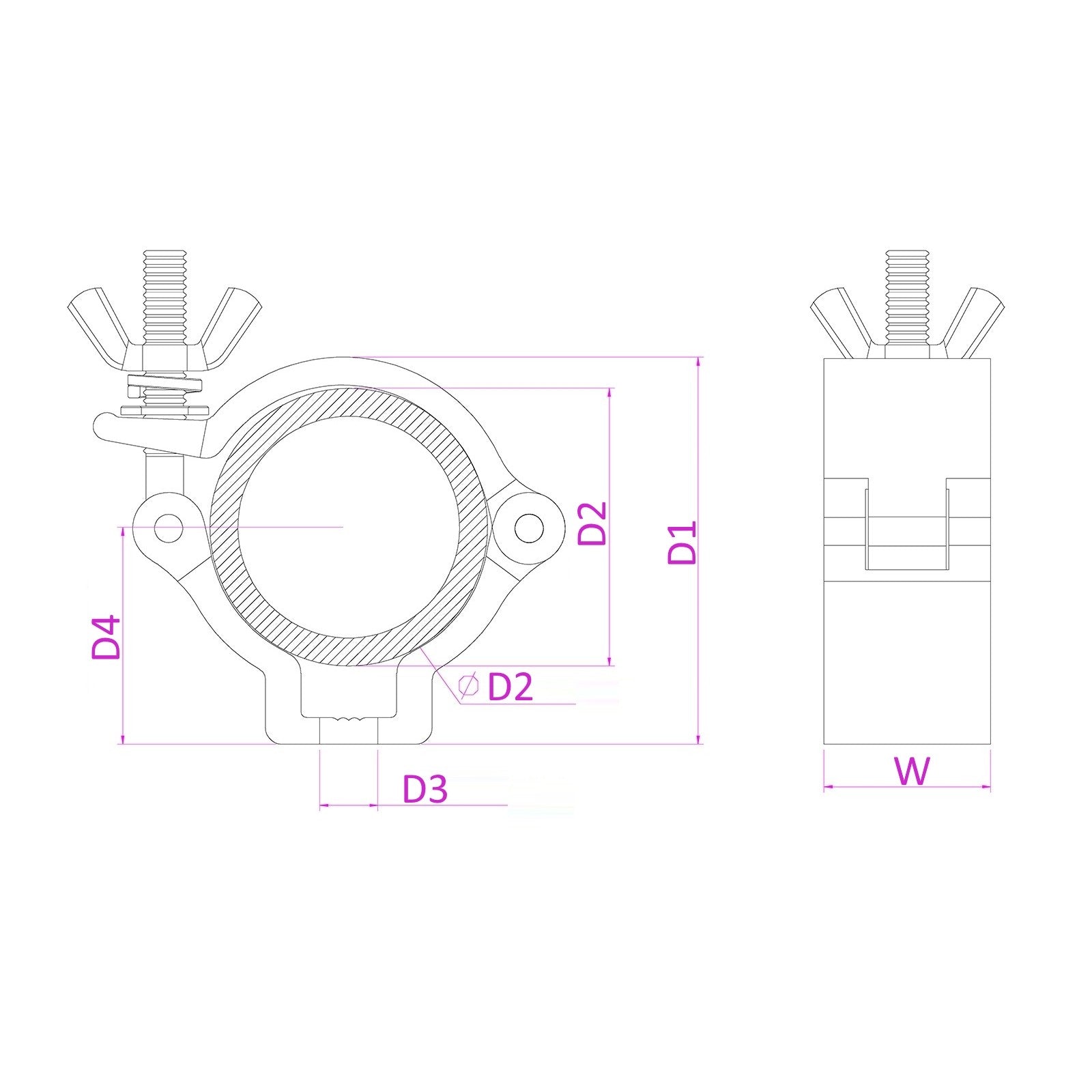 beamZ BC50B - 100 - Garra Slimline 100kg Negra - Tempo Shop