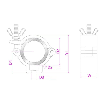 beamZ BC50B - 100 - Garra Slimline 100kg Negra - Tempo Shop