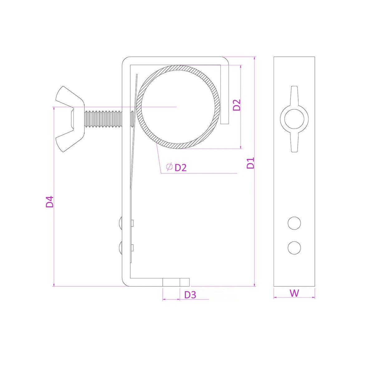 beamZ BC50B - 50 - Gancho de montaje Negro 50kg - Tempo Shop