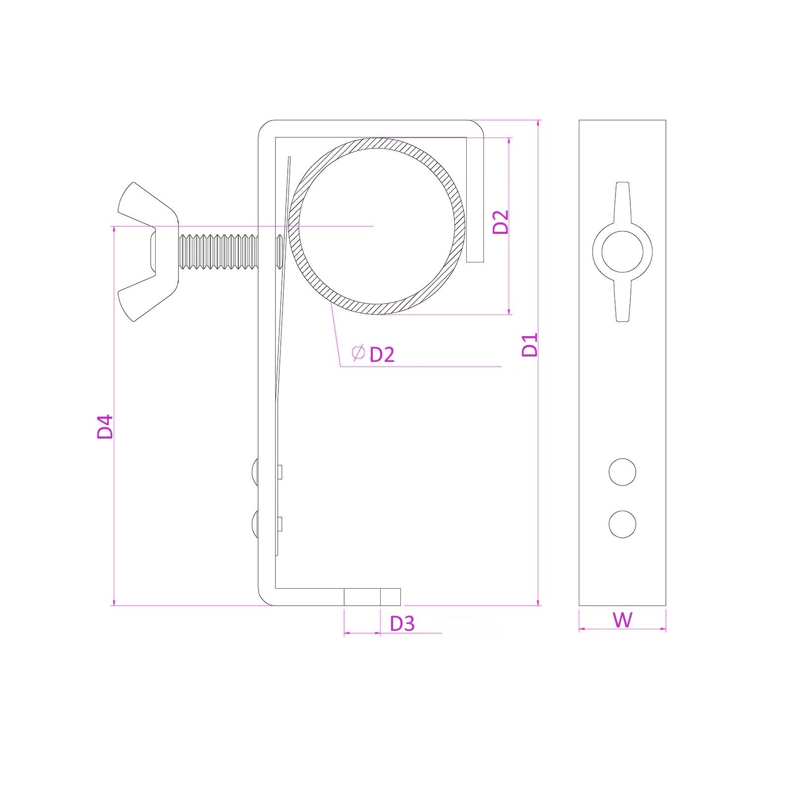 beamZ BC50B - 50 - Gancho de montaje Negro 50kg - Tempo Shop