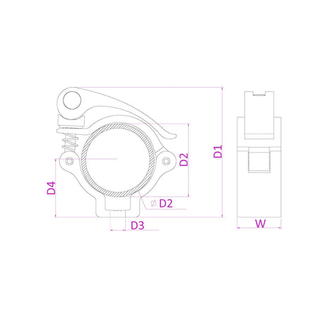 beamZ BC50B - 50 - Garra de agarre rápido Negro - Tempo Shop