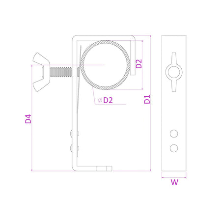 beamZ BCQ50B - 50 - Gancho de montaje Quick Lock Negro 50kg - Tempo Shop