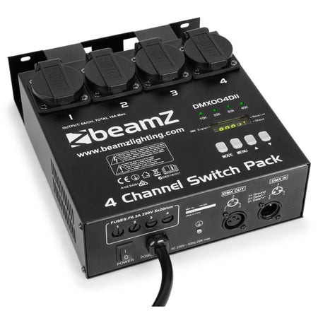 beamZ 154.029 - Panel de interruptores DMX512 4 canales - Tempo Shop