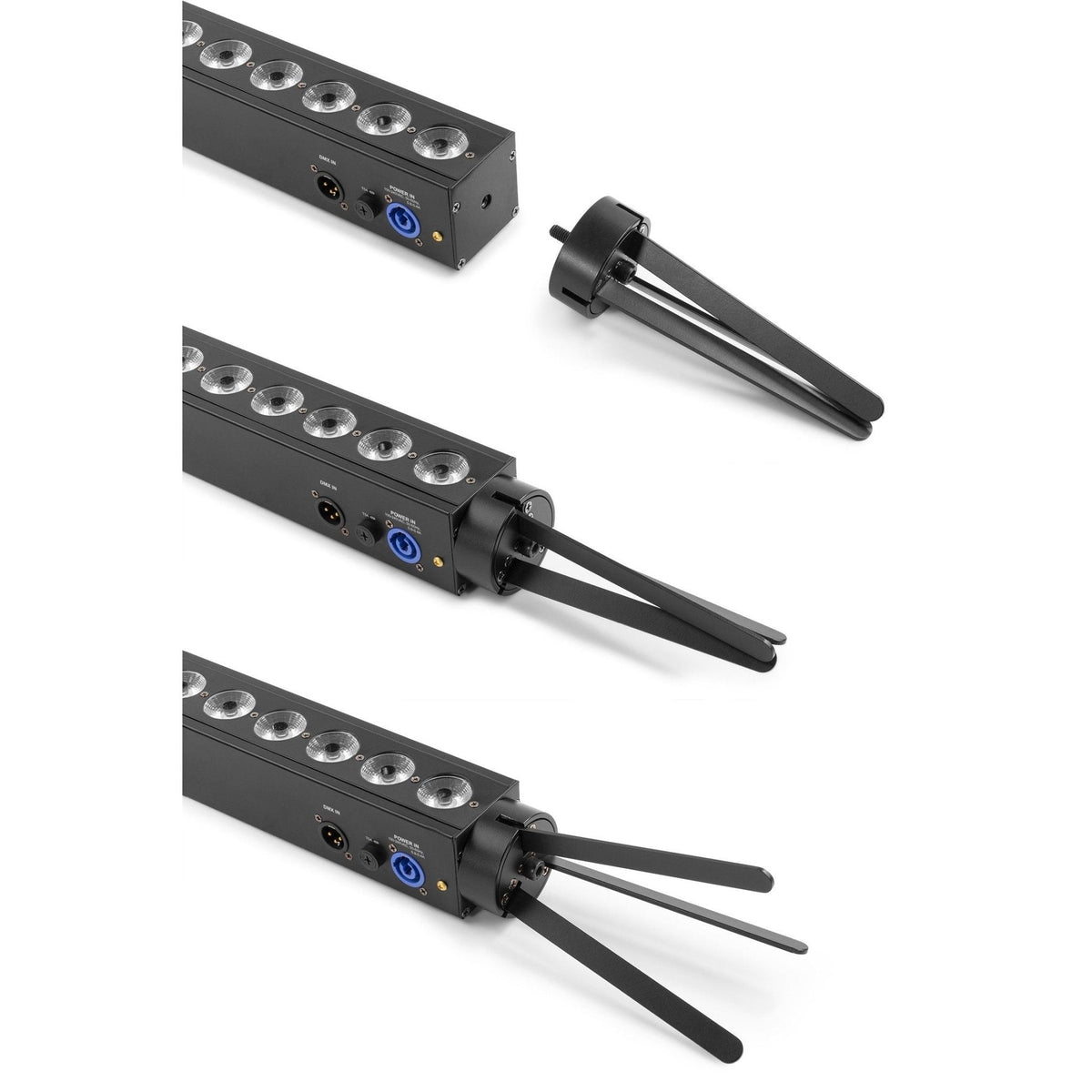 beamZ BBB243 - Barra LED 24x 3W RGB alimentada por batería - Tempo Shop
