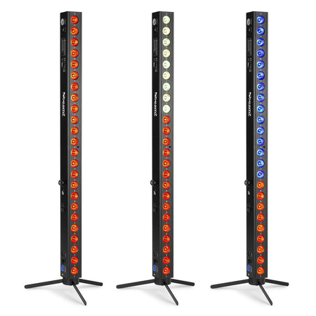 beamZ BBB243 - Barra LED 24x 3W RGB alimentada por batería - Tempo Shop