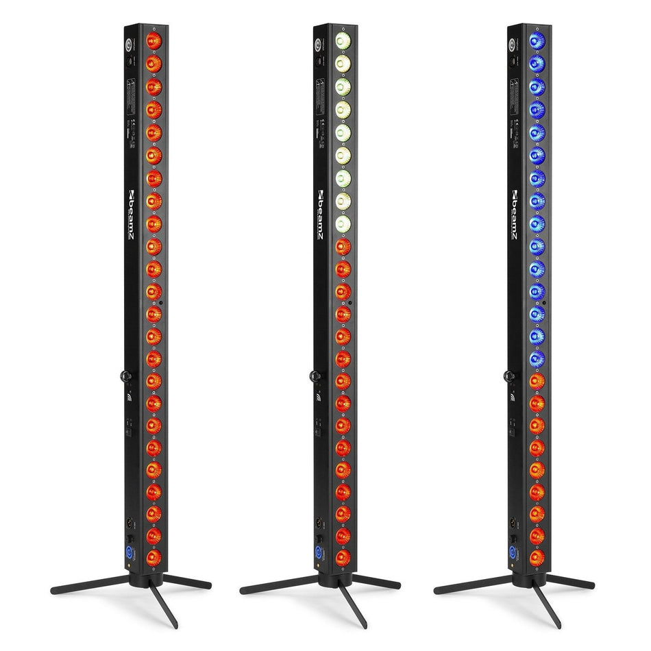 beamZ BBB243 - Barra LED 24x 3W RGB alimentada por batería - Tempo Shop