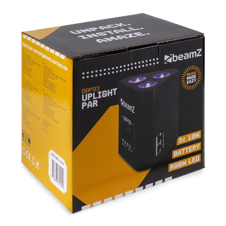 beamZ BBP93 - Foco PAR Batería 3x 10W - Tempo Shop