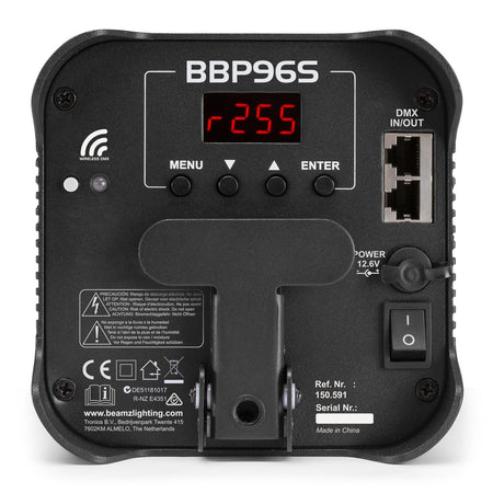 beamZ BBP96S - Foco PAR con bateria 6x 12W WDMX - Tempo Shop