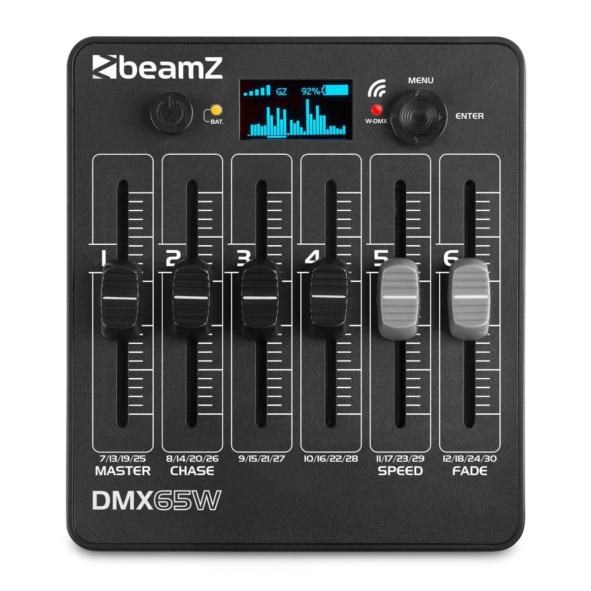 beamZ DMX65W - Controlador inalámbrico DMX alimentado por batería - Tempo Shop