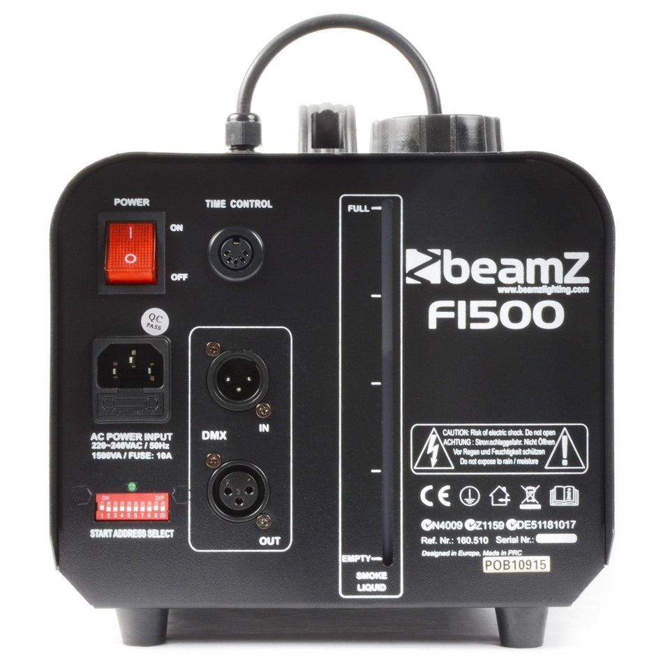 beamZ F1500 - Maquina de niebla con DMX y Temporizador - Tempo Shop