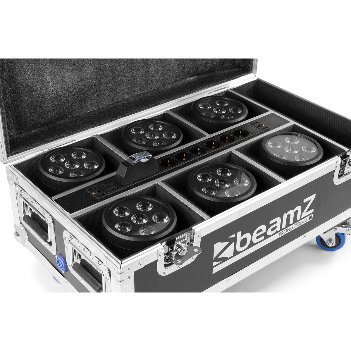 beamZ FCC66 - Flightcase para 6x BBP66 focos con cargador - Tempo Shop