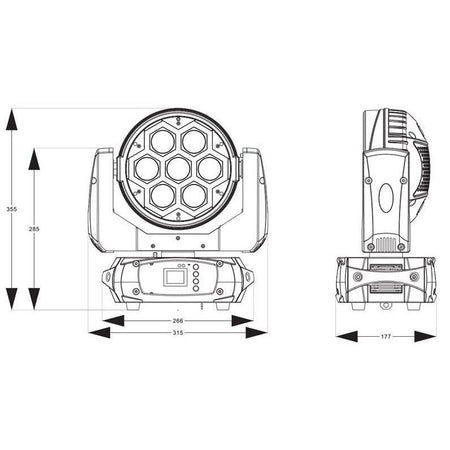 beamZ Fuze712 - LED Cabeza móvil Wash con efecto SMD - Tempo Shop