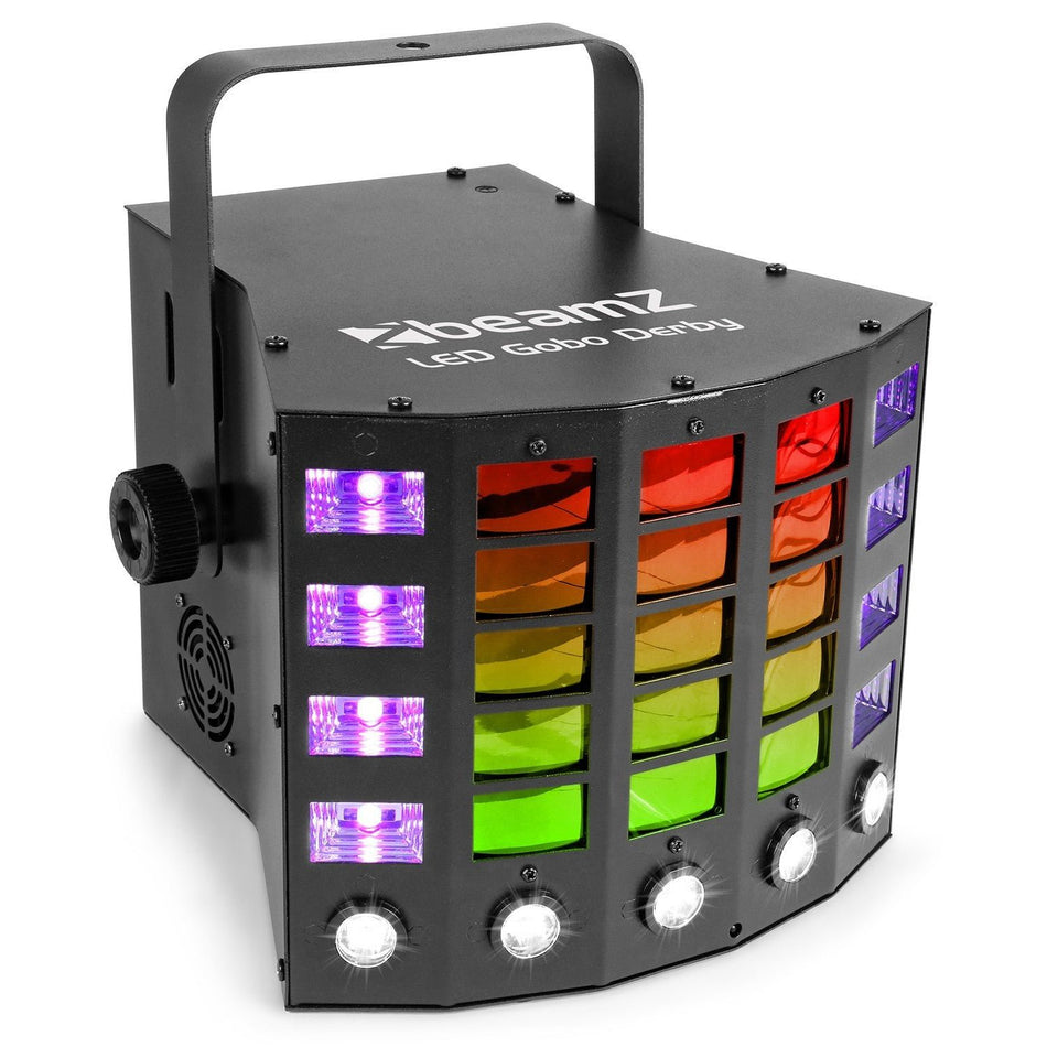beamZ Gobo Derby - Efecto 3 - en - 1 con derby, uv y strobo - Tempo Shop
