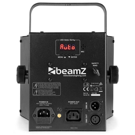 beamZ Gobo Derby - Efecto 3 - en - 1 con derby, uv y strobo - Tempo Shop