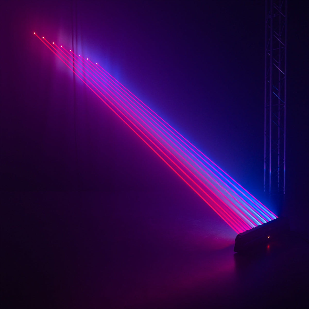 beamZ Hyaden - Barra móvil con 7 LED RGBW y 8 rayos láser rojos (638 nm) para efectos aéreos - Tempo Shop