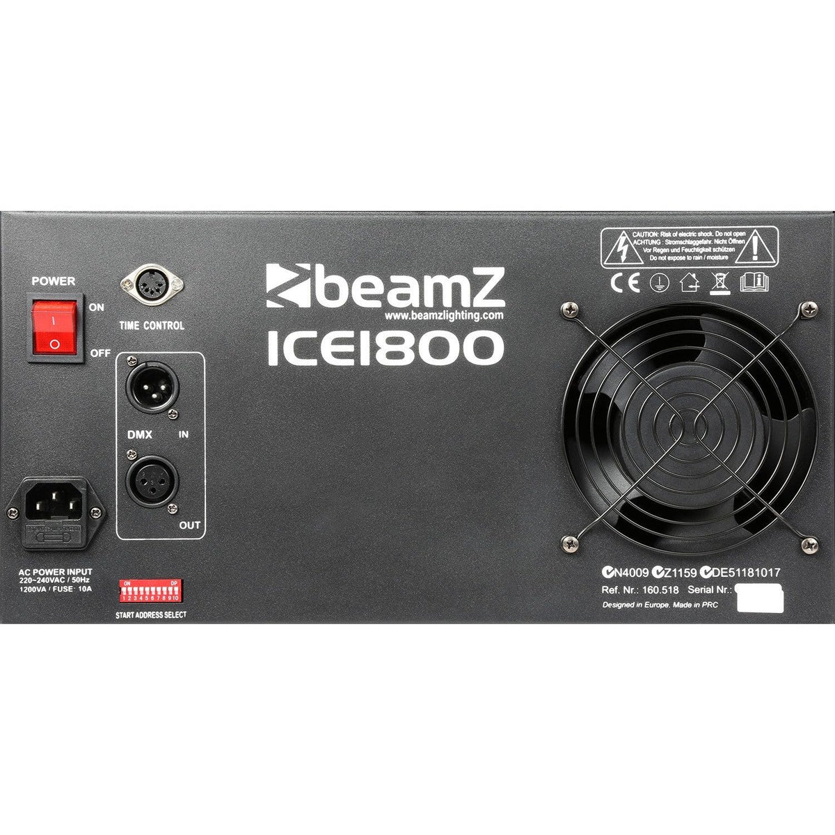 beamZ ICE1800 - Maquina de humo bajo control DMX - Tempo Shop