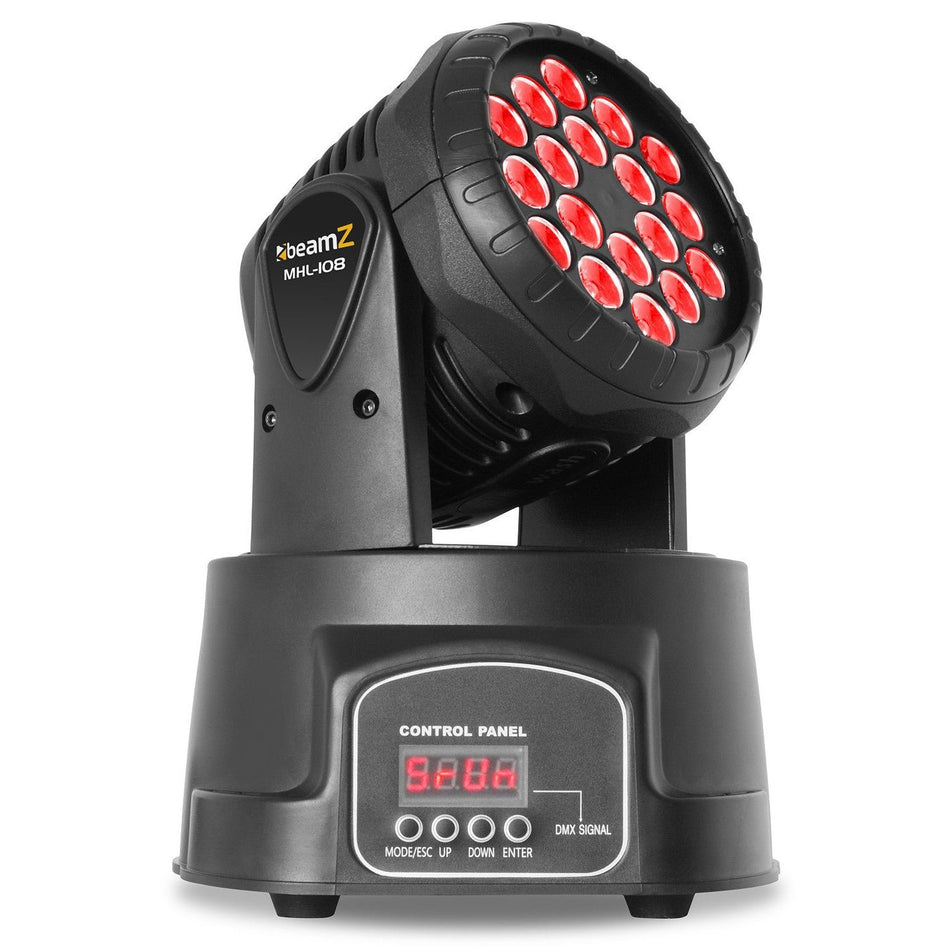 beamZ MHL108MK4 - LED Wash Cabeza movil 18x 3W - Tempo Shop
