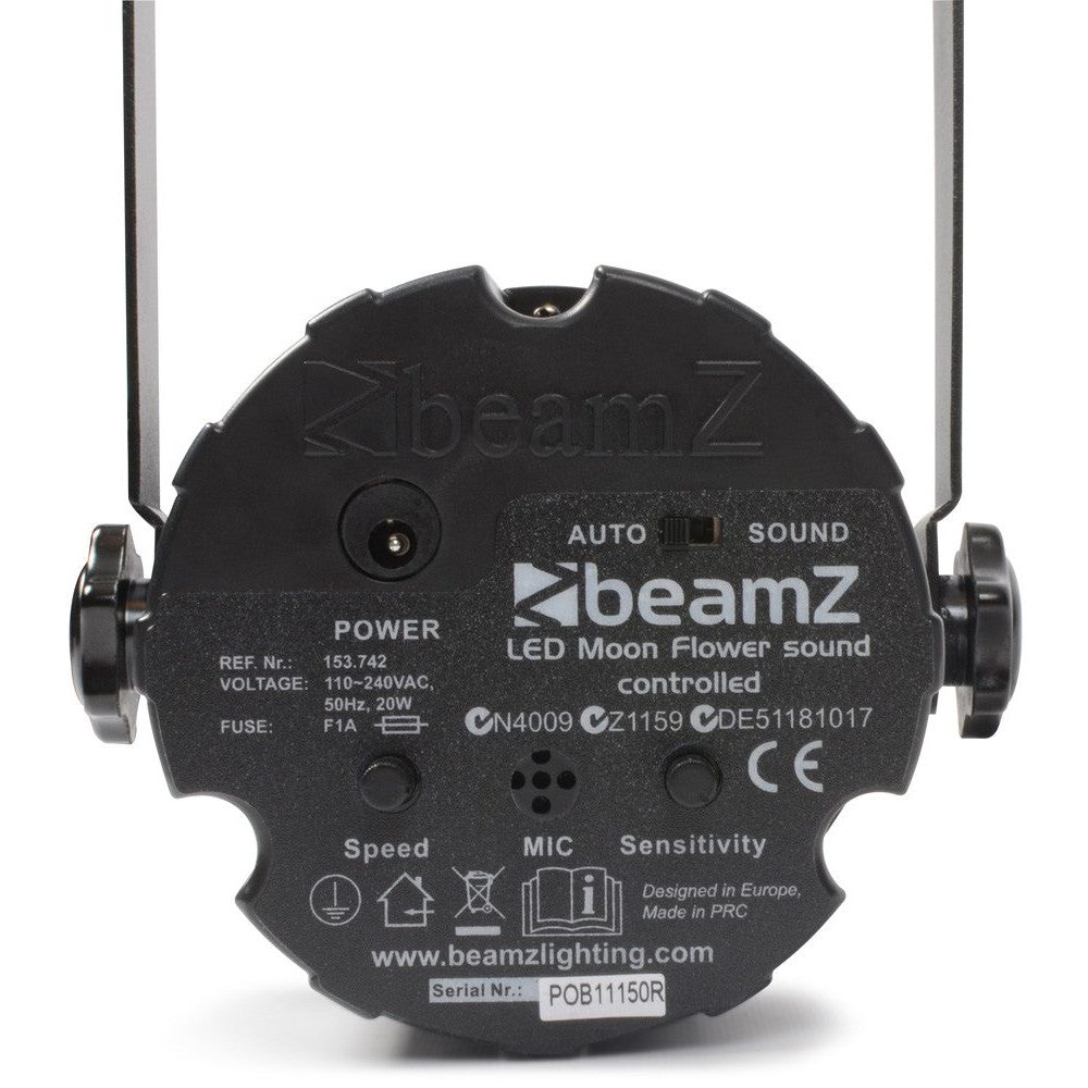 beamZ Moon Flower - Efectos con 60 leds RGBAW Negro - Tempo Shop