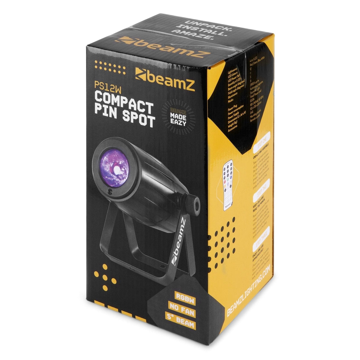 beamZ PS12W - LED Foco Spot 12W RGBW IR - Tempo Shop
