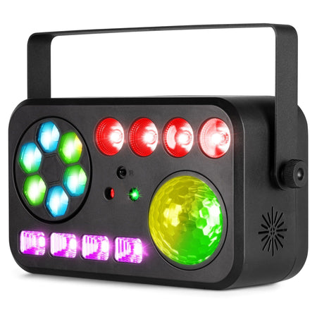 beamZ Shimmer2 - Efecto LED multiefecto 6-en-1 con DMX de 16 canales y mando IR - Tempo Shop