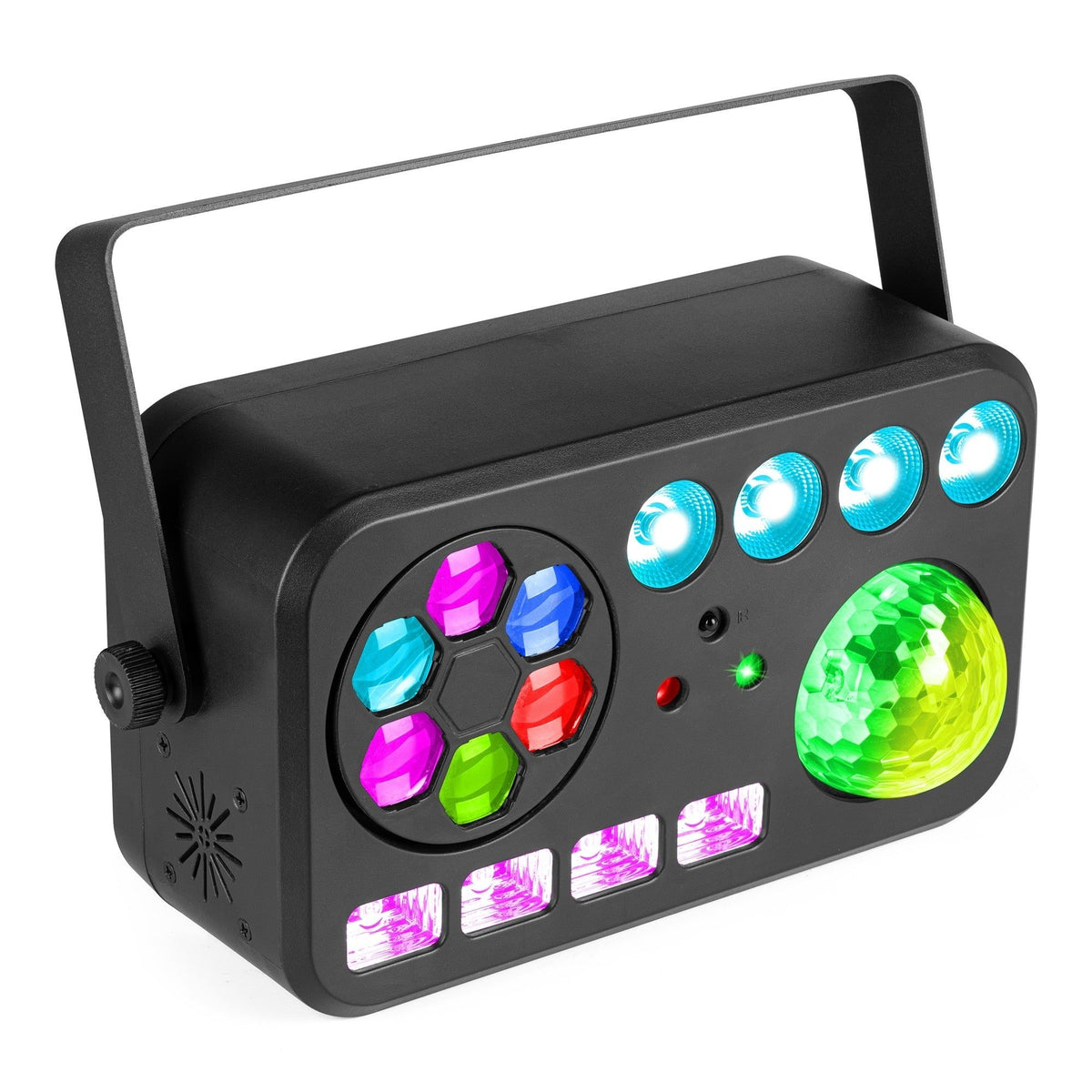beamZ Shimmer4 - Efecto LED 6 en 1 con Bee Eye, Jelly Ball, PAR, UV/estroboscópico y doble patrón rojo/verde - Tempo Shop