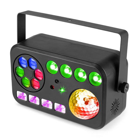 beamZ Shimmer4 - Efecto LED 6 en 1 con Bee Eye, Jelly Ball, PAR, UV/estroboscópico y doble patrón rojo/verde - Tempo Shop