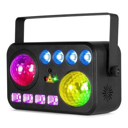 beamZ Shimmer6 - Efecto LED 6-en-1 con Water Wave, Jelly Ball, PAR RGBW, UV, estrobo y patrón rojo/verde - Tempo Shop