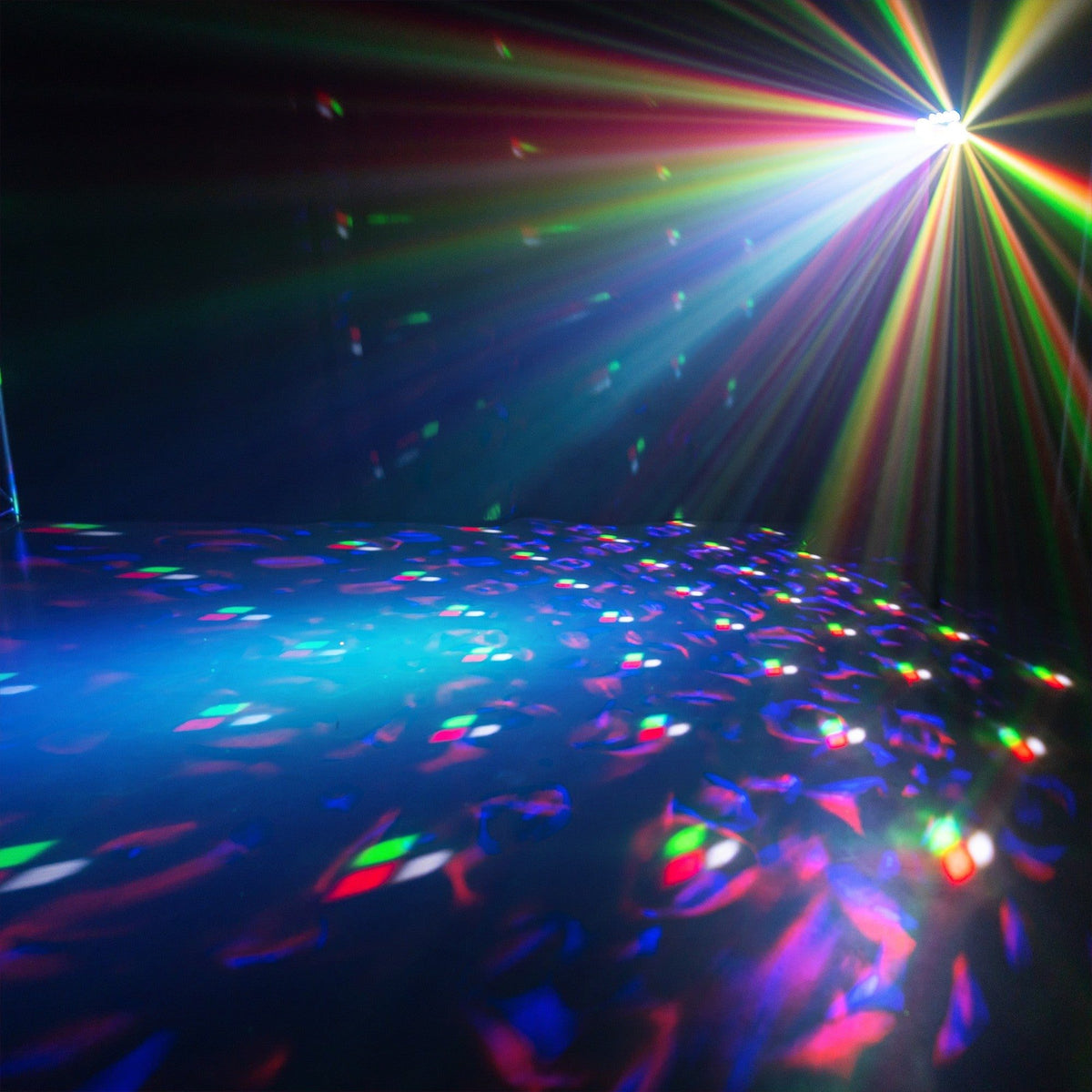 beamZ Shimmer6 - Efecto LED 6-en-1 con Water Wave, Jelly Ball, PAR RGBW, UV, estrobo y patrón rojo/verde - Tempo Shop