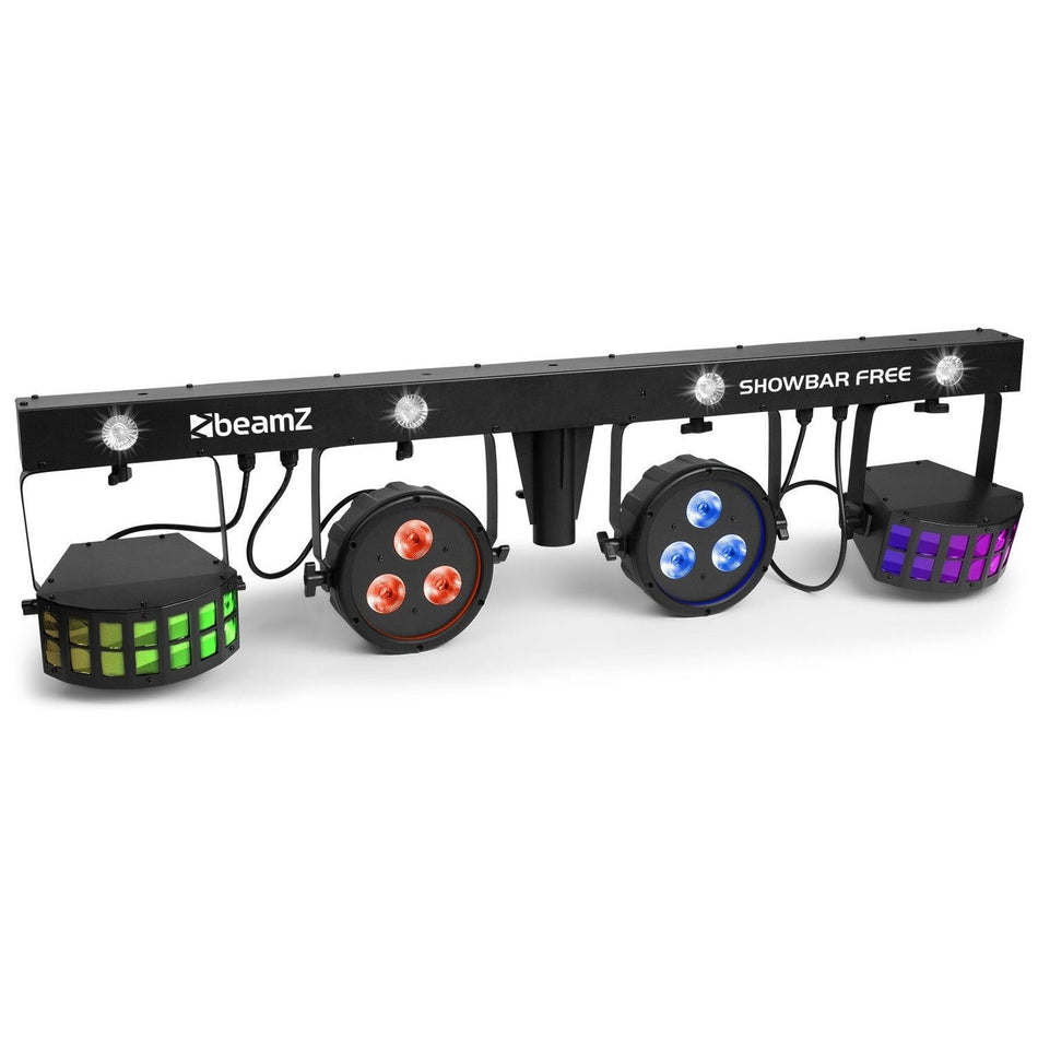 beamZ SHOWBAR FREE - Barra con 2x PAR, 2x Derby y Strobo - Tempo Shop