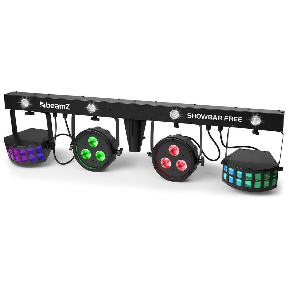 beamZ SHOWBAR FREE - Barra con 2x PAR, 2x Derby y Strobo - Tempo Shop