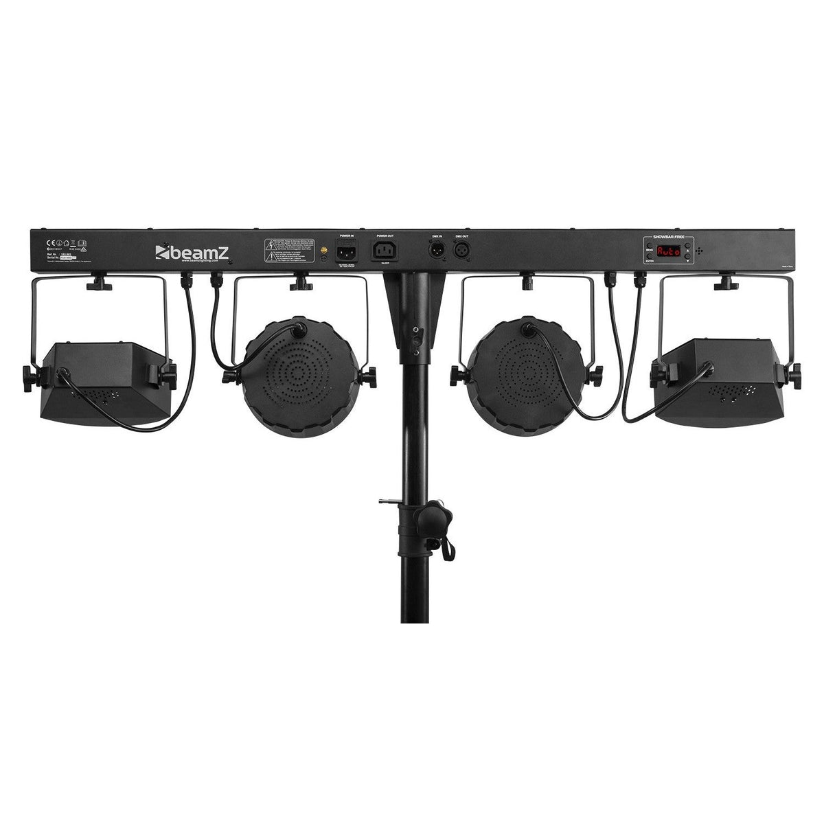 beamZ SHOWBAR FREE - Barra con 2x PAR, 2x Derby y Strobo - Tempo Shop