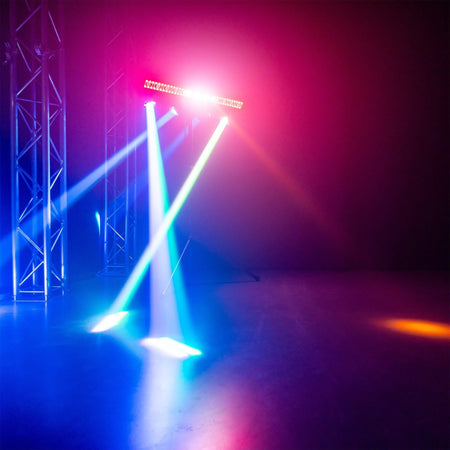 BEAMZ ShowBar GO Edge - Sistema de iluminación profesional con 4 cabezas móviles y barra LED estroboscópica - Tempo Shop