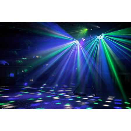 beamZ SHOWBAR - Barra con 2x Foco PAR, 2x Butterfly y Laser R/G DMX IRC - Tempo Shop
