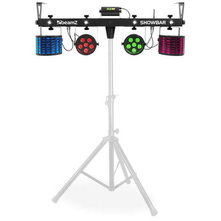 beamZ SHOWBAR - Barra con 2x Foco PAR, 2x Butterfly y Laser R/G DMX IRC - Tempo Shop
