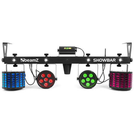 beamZ SHOWBAR - Barra con 2x Foco PAR, 2x Butterfly y Laser R/G DMX IRC - Tempo Shop