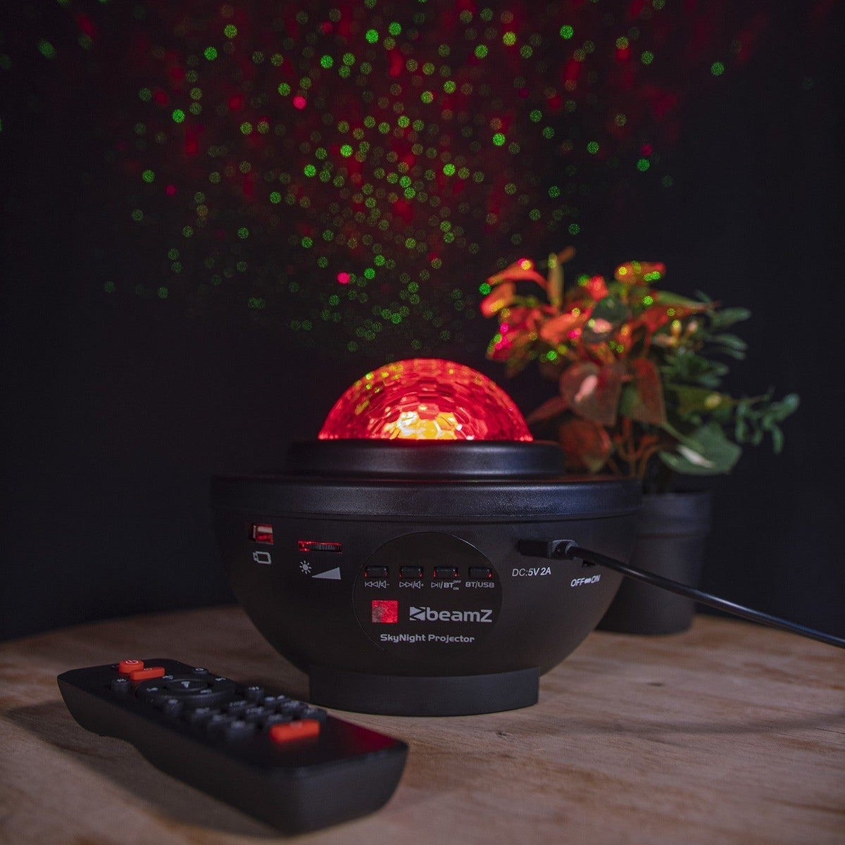 beamZ SkyNight - Proyector con estrellas Rojas y Verdes - Tempo Shop