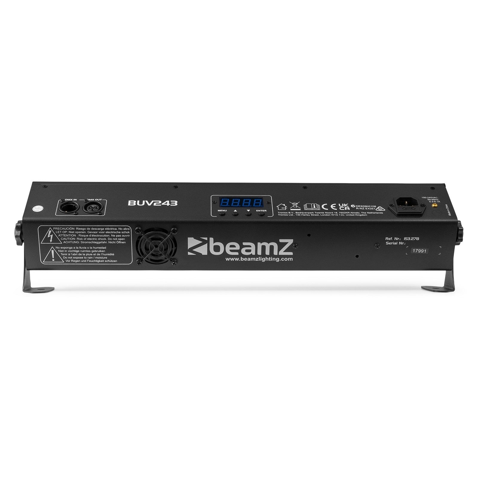 beamZ BUV243 - Barra UV con DMX 2x 12 LEDs - Tempo Shop