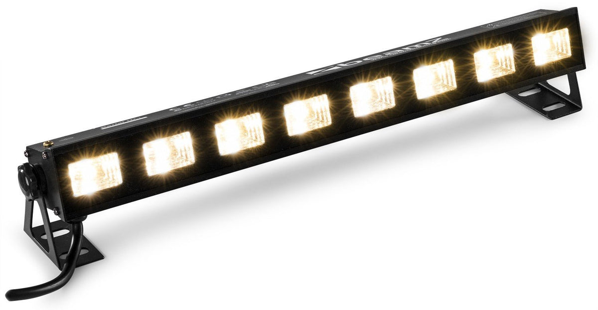 beamZ BUVW83 - Barra LED 8x 3W UV/Blanco 2 - en - 1 - Tempo Shop