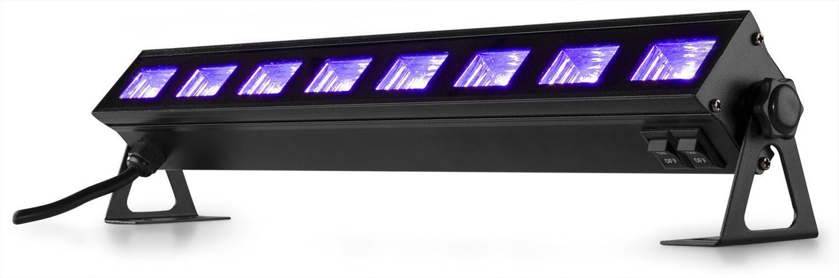 beamZ BUVW83 - Barra LED 8x 3W UV/Blanco 2 - en - 1 - Tempo Shop