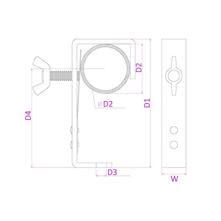 beamZ CC50SB - Gancho de montaje 50mm 30kg para efectos de luz - negro - Tempo Shop