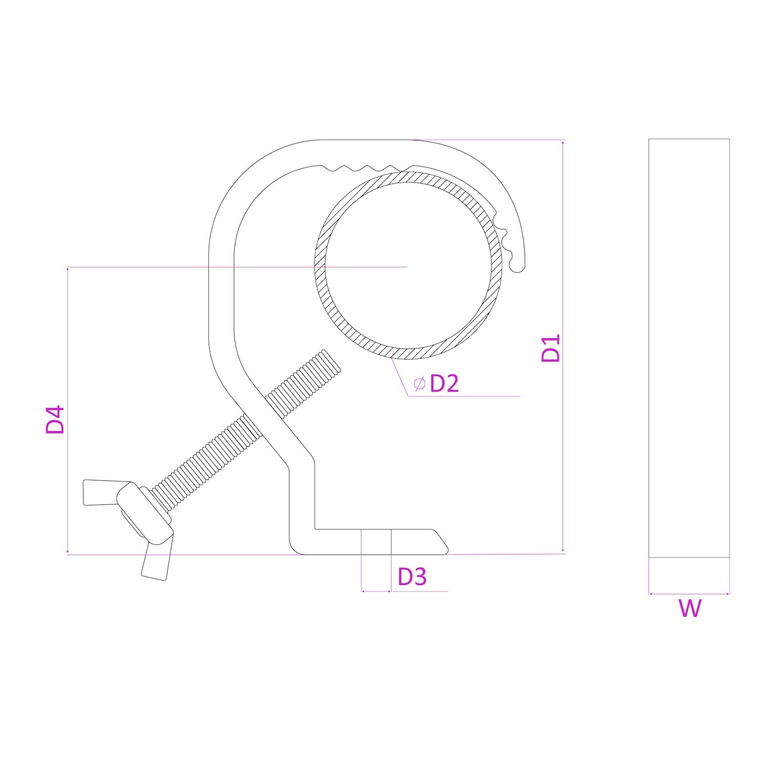 beamZ CC63B - Gancho de montaje negro - Tempo Shop