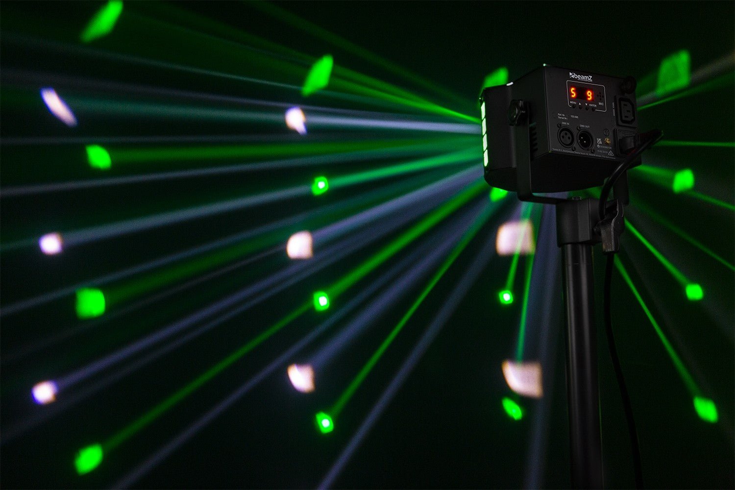 beamZ DerbyStrobo - LED con DMX - Tempo Shop