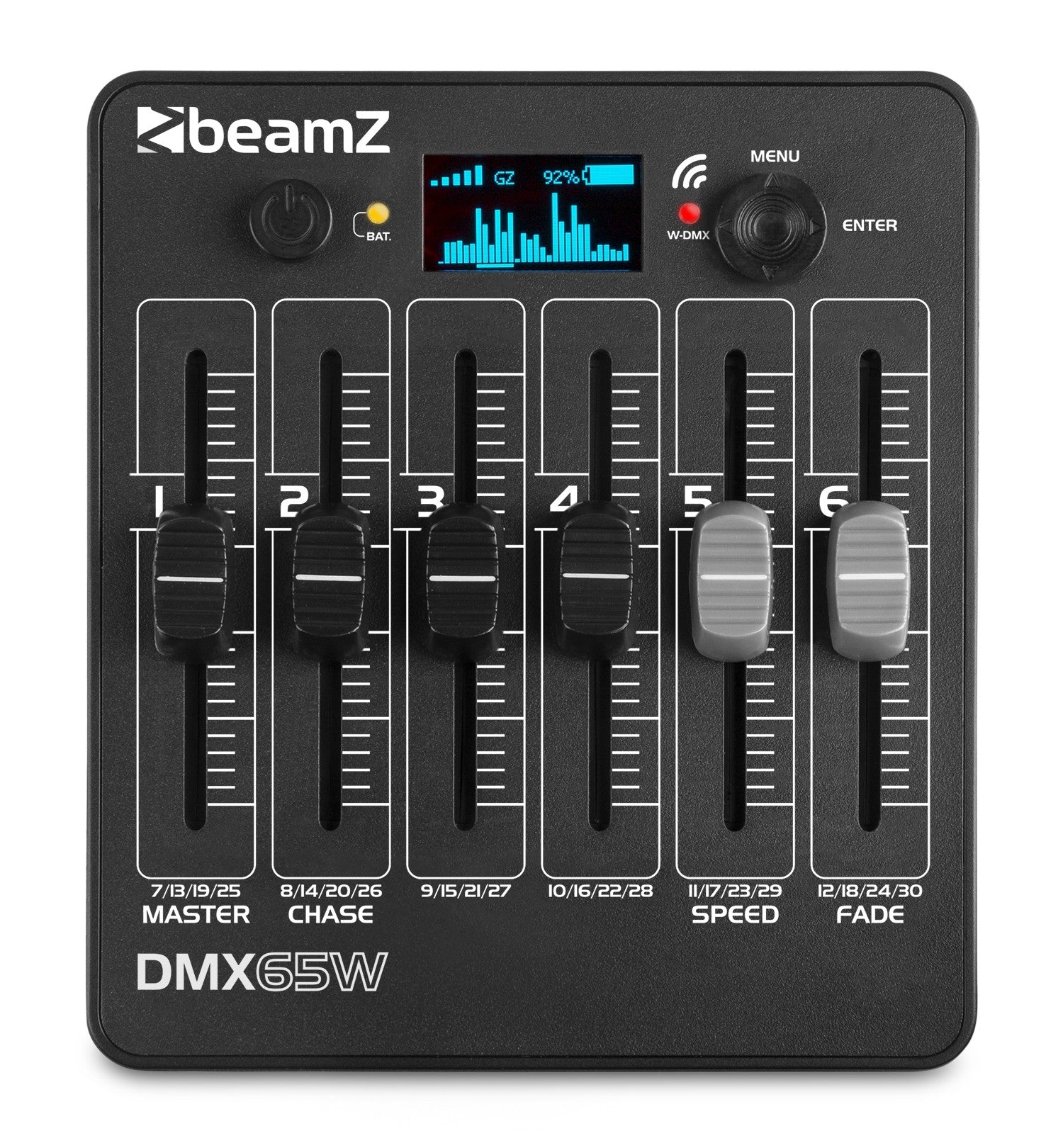 beamZ DMX65W - Controlador inalámbrico DMX alimentado por batería - Tempo Shop