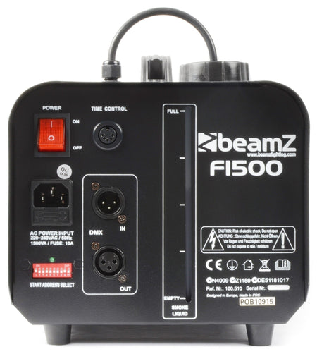 beamZ F1500 - Maquina de niebla con DMX y Temporizador - Tempo Shop