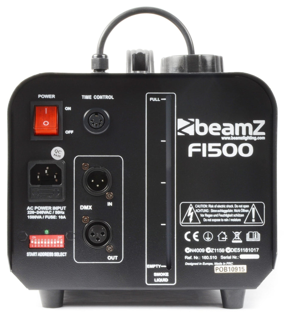 beamZ F1500 - Maquina de niebla con DMX y Temporizador - Tempo Shop