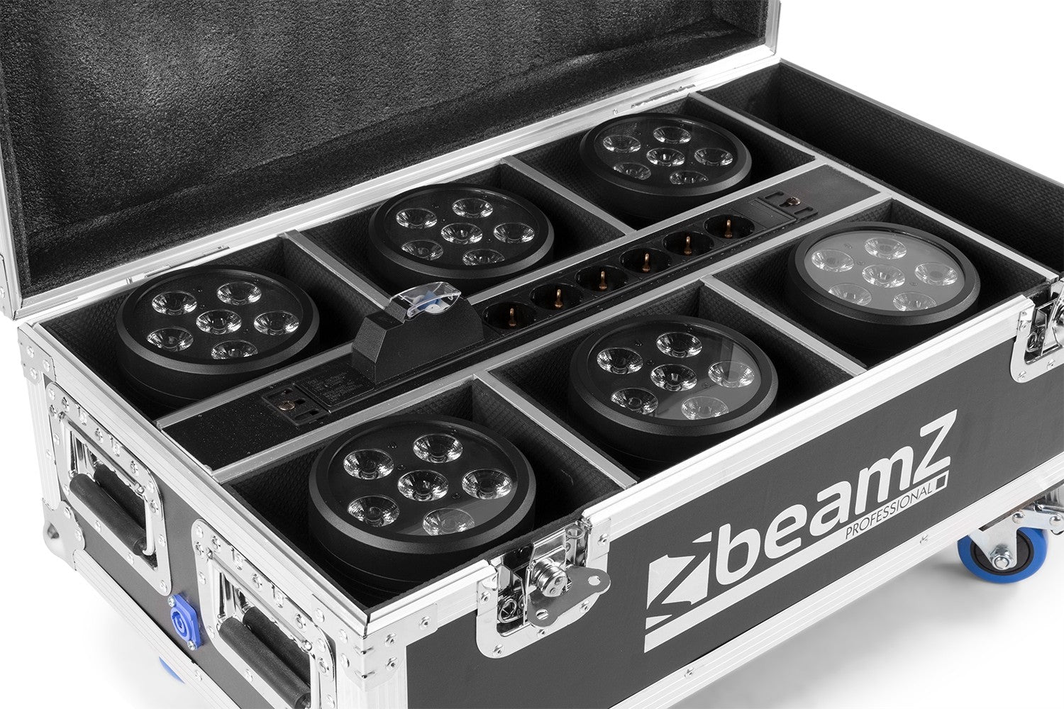 beamZ FCC66 - Flightcase para 6x BBP66 focos con cargador - Tempo Shop